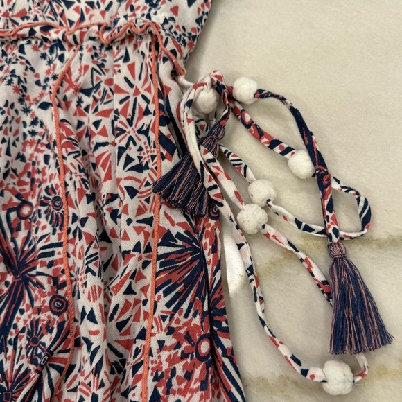 Poupette St. Barth Nola Mini Dress Size Small Pink White Navy - Picture 4 of 15